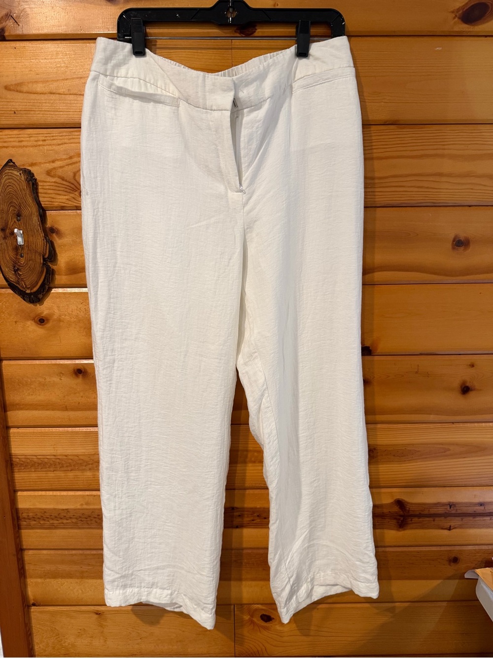 Chico's Crisp White Wide-Leg Linen-Blend Pants